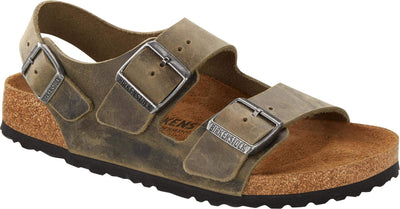 BIRKENSTOCK Men's Milano Sandals, brown, 12 US