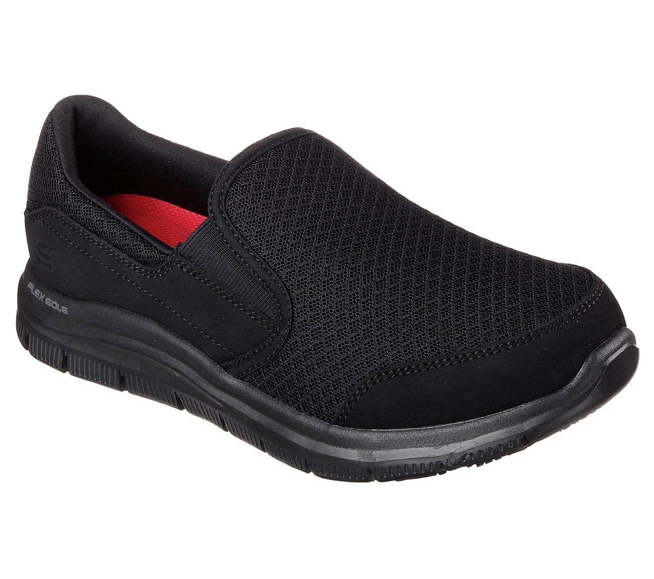 Skechers Women's COZARD Slip On Trainers, Black Mesh Nubuck Water Stain Repellent, 9