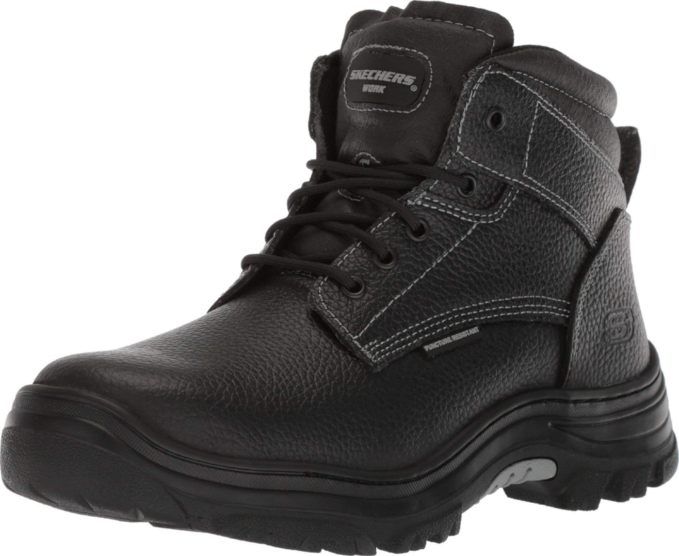 Skechers Men's Burgin-Tarlac Industrial Boot 10.5 Wide Black