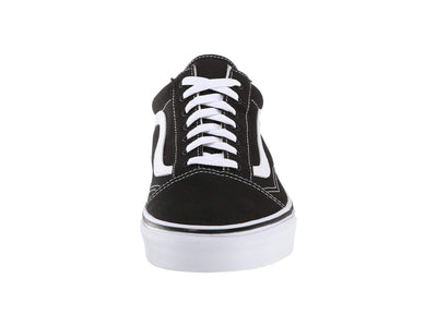 Vans Men's Old Skool Sneaker, Canvas - Black/True White, Size 4