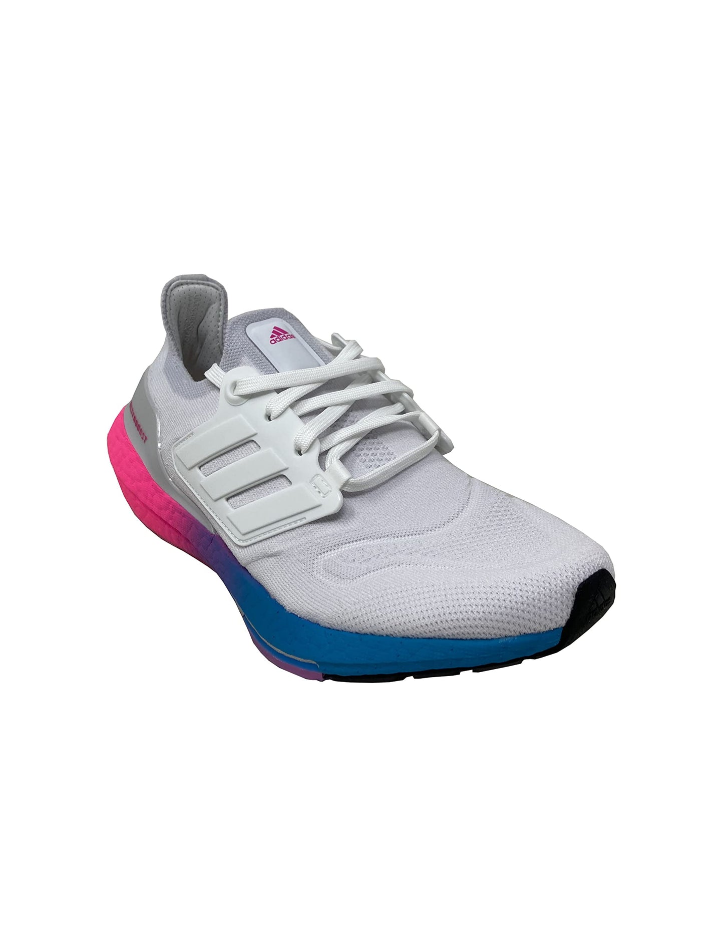 adidas Women’s Ultraboost 22 Running Shoes, Footwear White/Footwear White/Pink Blue, 6 M US