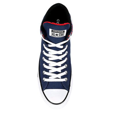 Converse Mens Unisex Chuck Taylor All Star Street Wordmark High Top Sneaker (Navy/Enamel Red/White, Numeric_11)