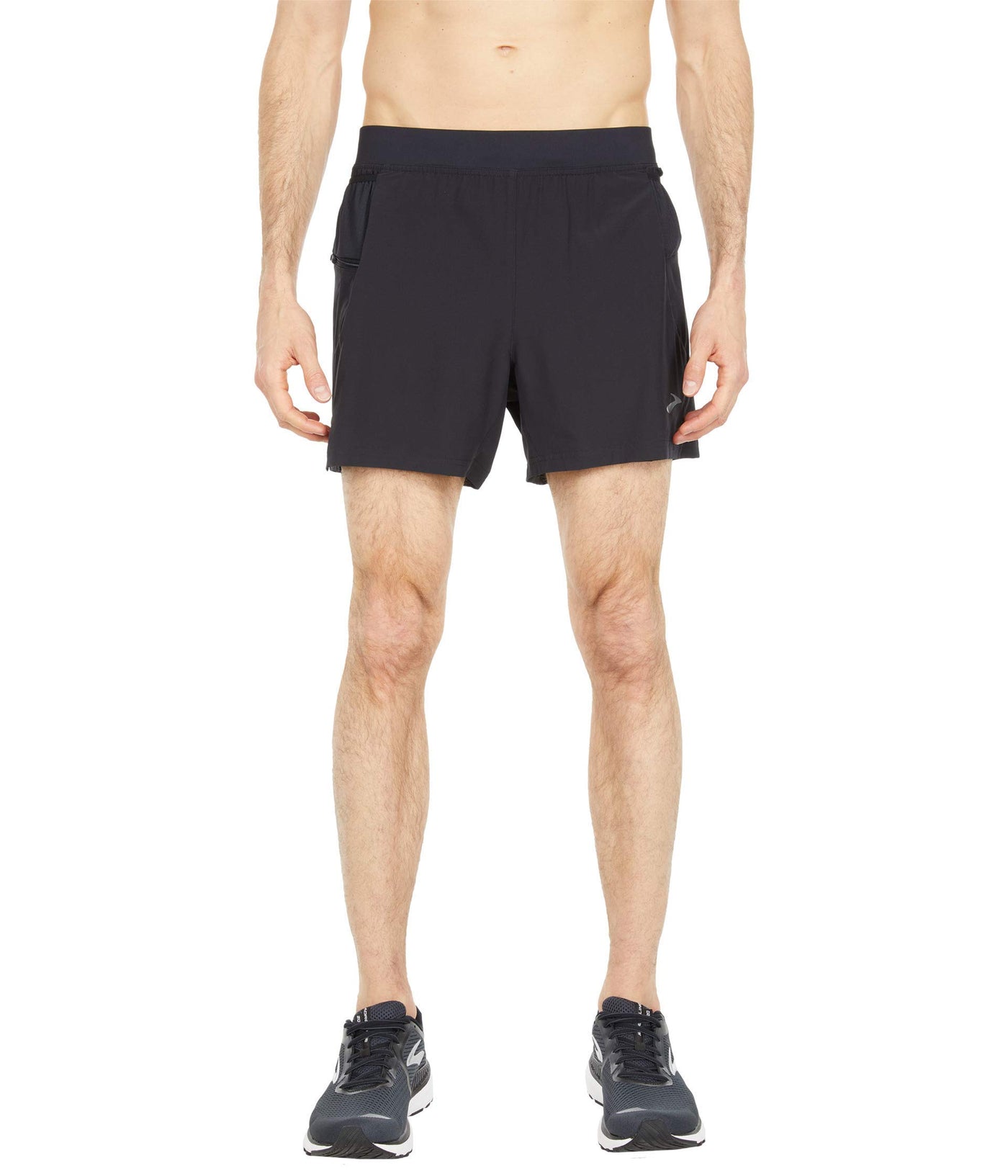 Brooks Mens Sherpa 5" 2-in-1 Shorts Black SM 5