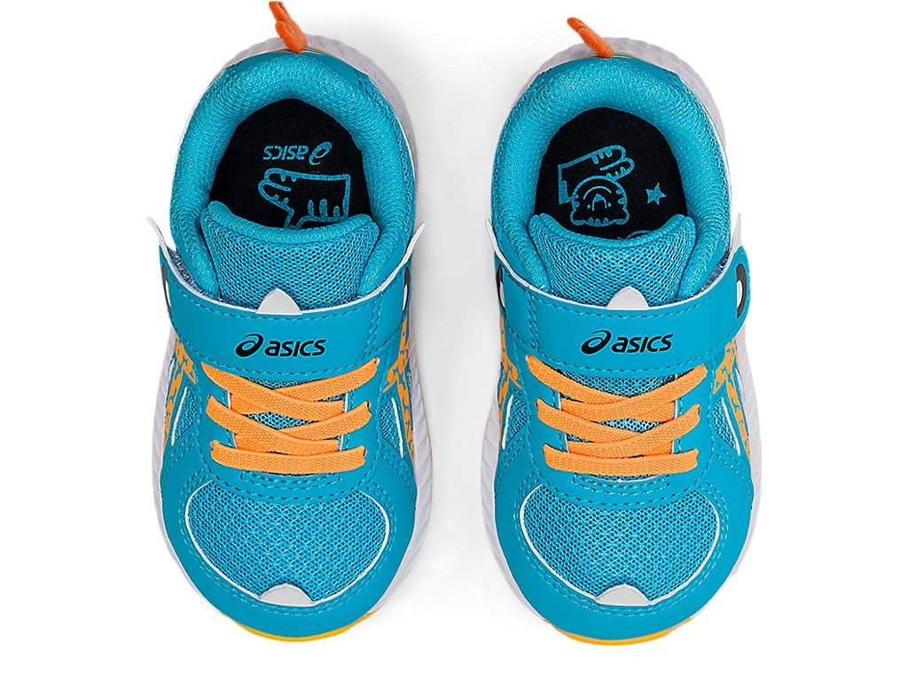 ASICS Kid's Contend 7 Toddler School Yard Running Shoes, K9, Aquarium/Orange POP