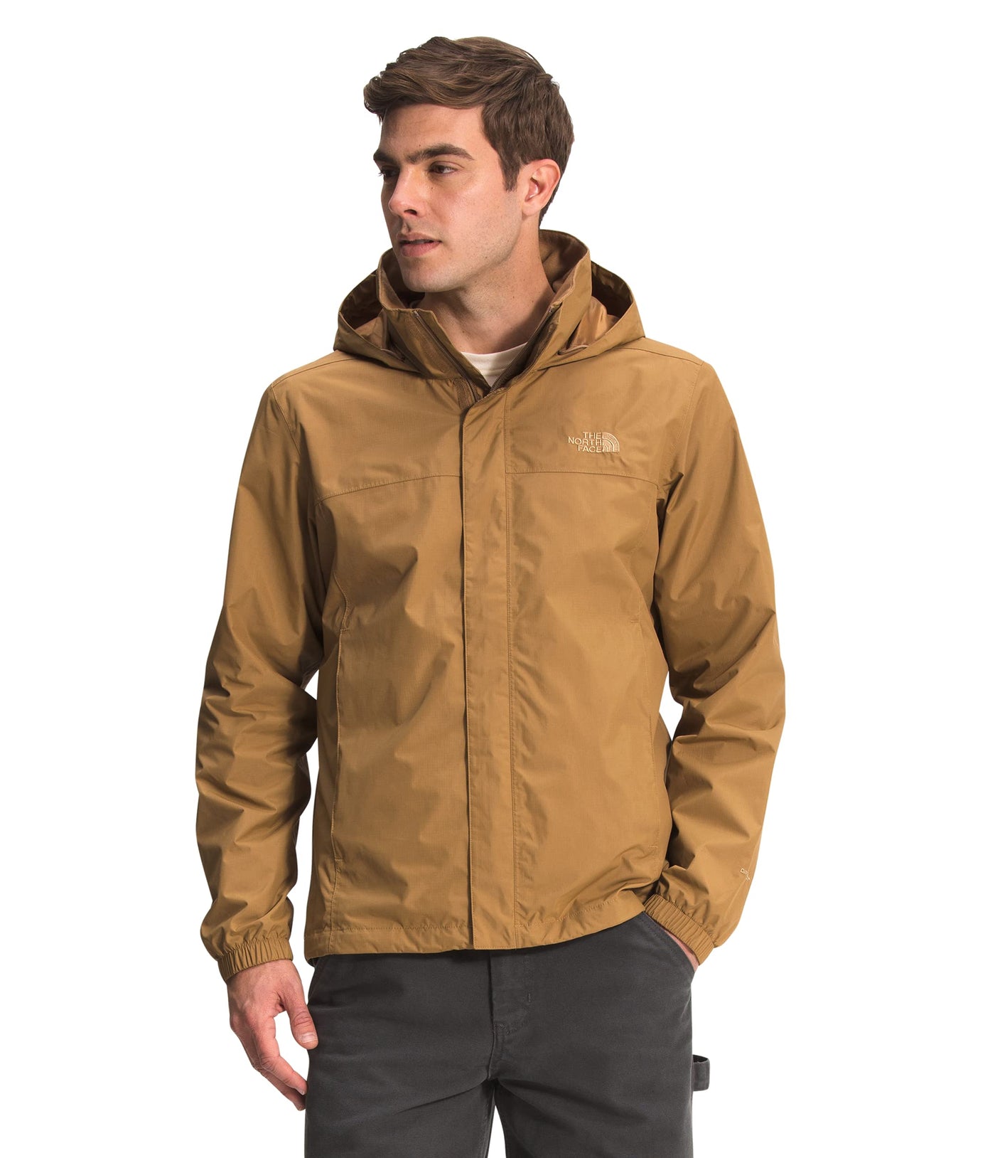 THE NORTH FACE Men's Resolve Waterproof Jacket, Utility Brown, Small