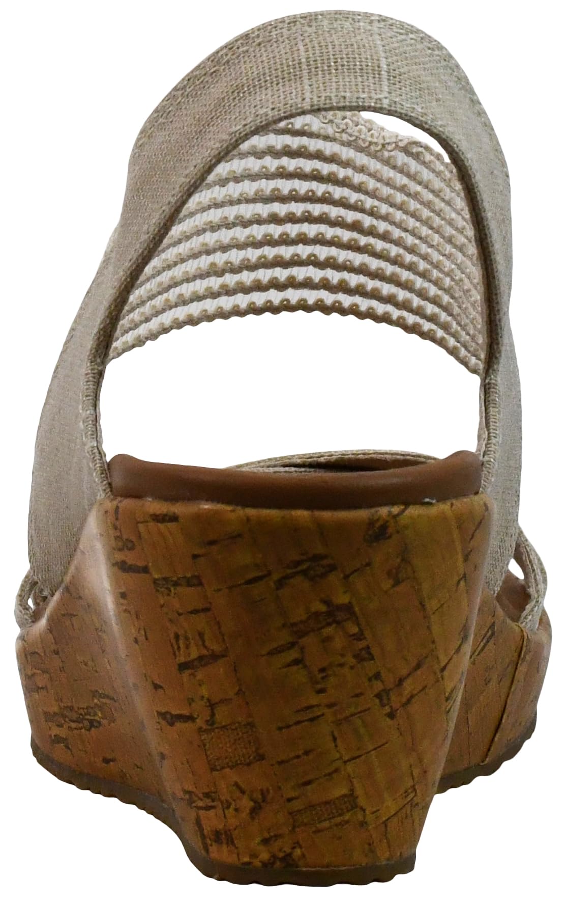 Skechers Cali Womens Beverlee-High Tea Wedge Sandal,natural,7 M US