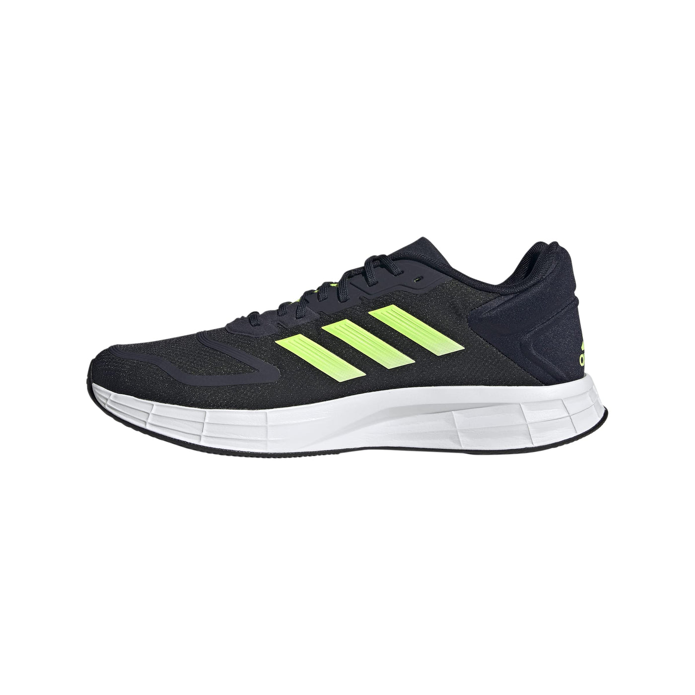 adidas Mens Duramo 10 Running Shoe, Adult, Ink/Solar Yellow/Almost Lime, 11 M US