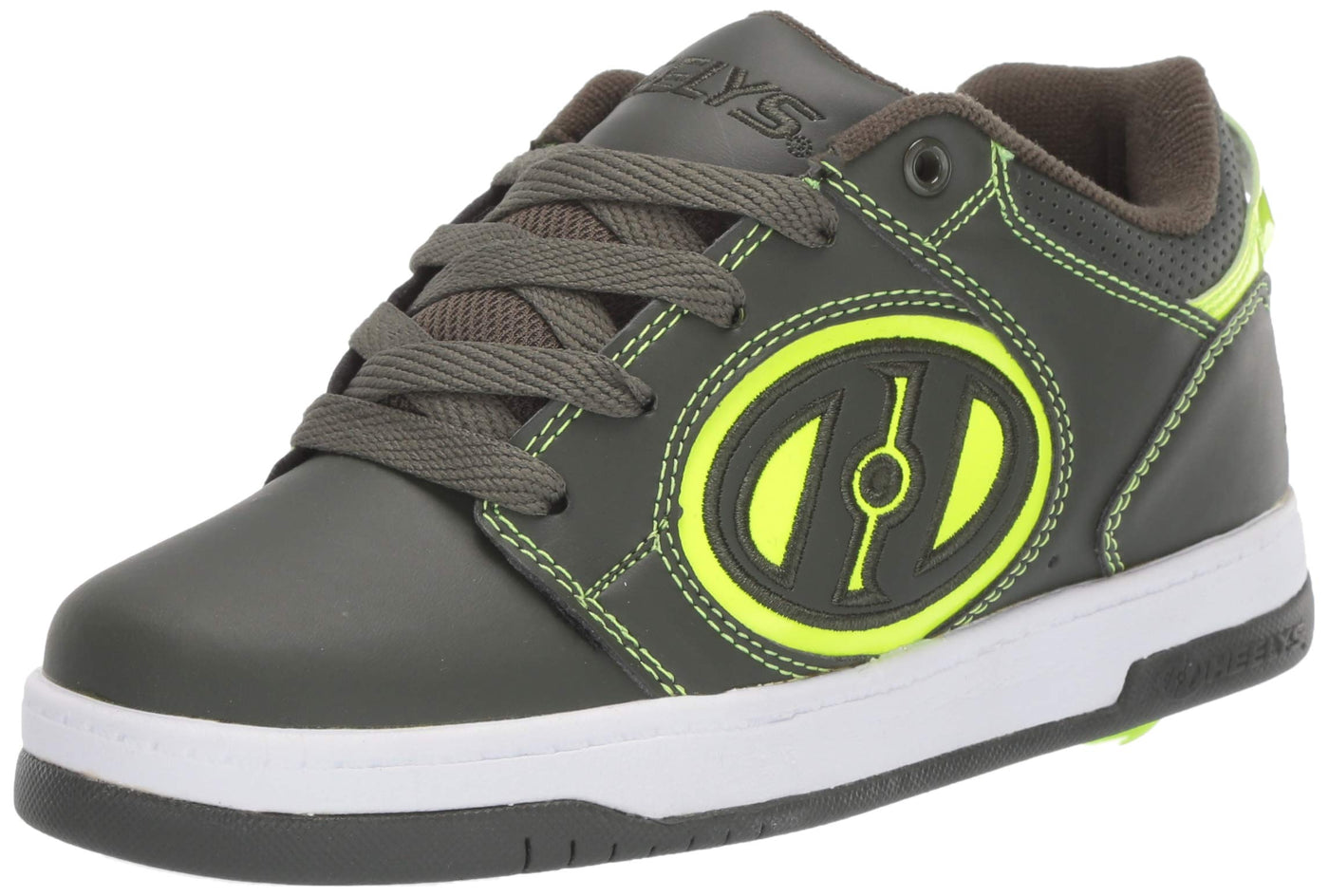 Heelys Girls Voyager Tennis Shoe, Forest Green/Bright Yellow, 6 Little Kid