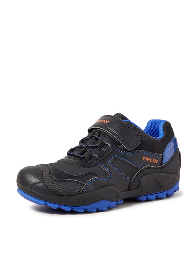 Geox Boy's Newsavage WPF5 (Toddler/Little Kid/Big Kid) Black/Royal 25 (US 8.5 Toddler) M