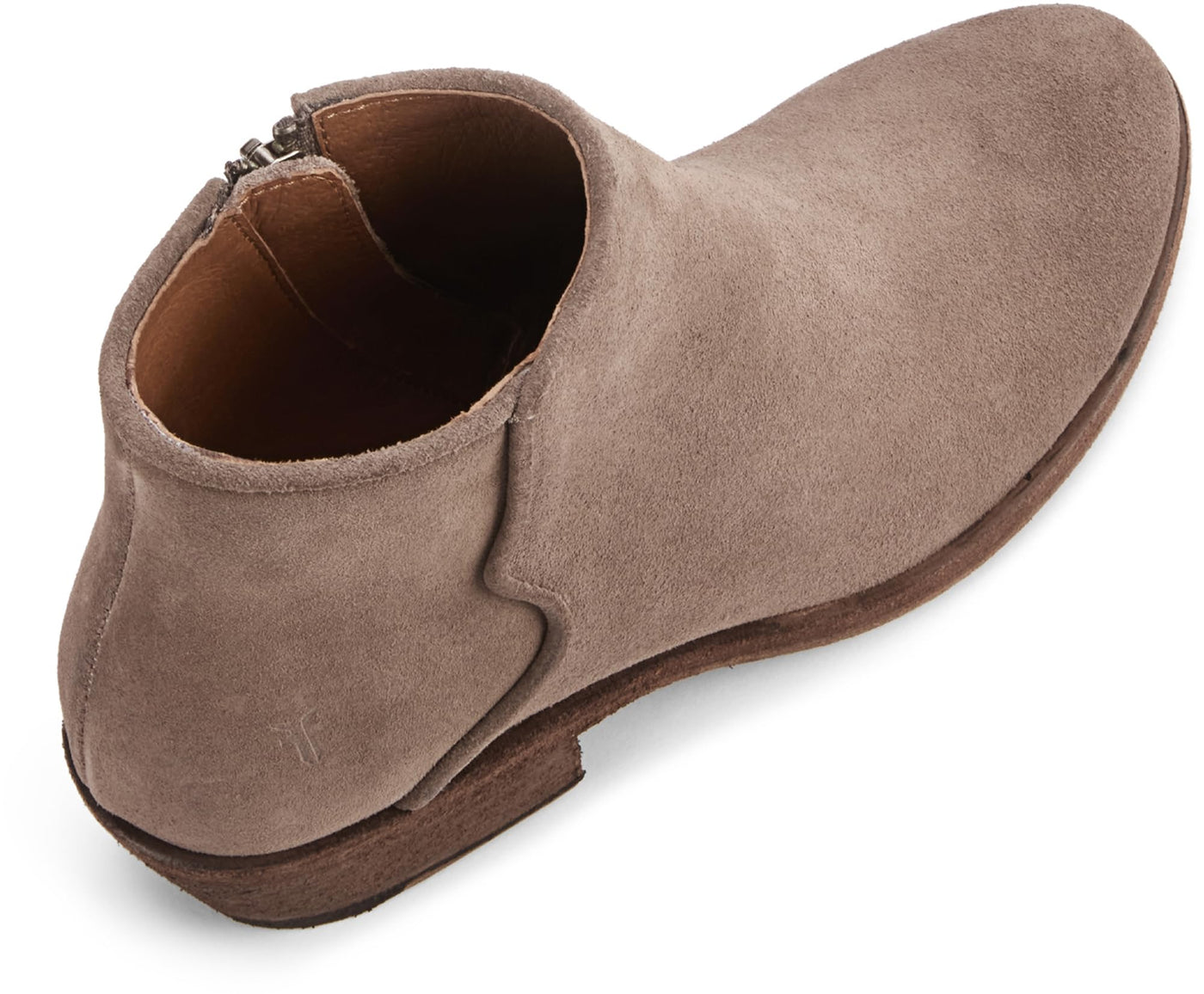 Frye Carson Piping Booties for Women Made from Soft Full-Grain Leather with Signature Western-Inspired Piping Detail and Supple Leather Lining – 4” Shaft Height, Medium Grey - Suede - 8M