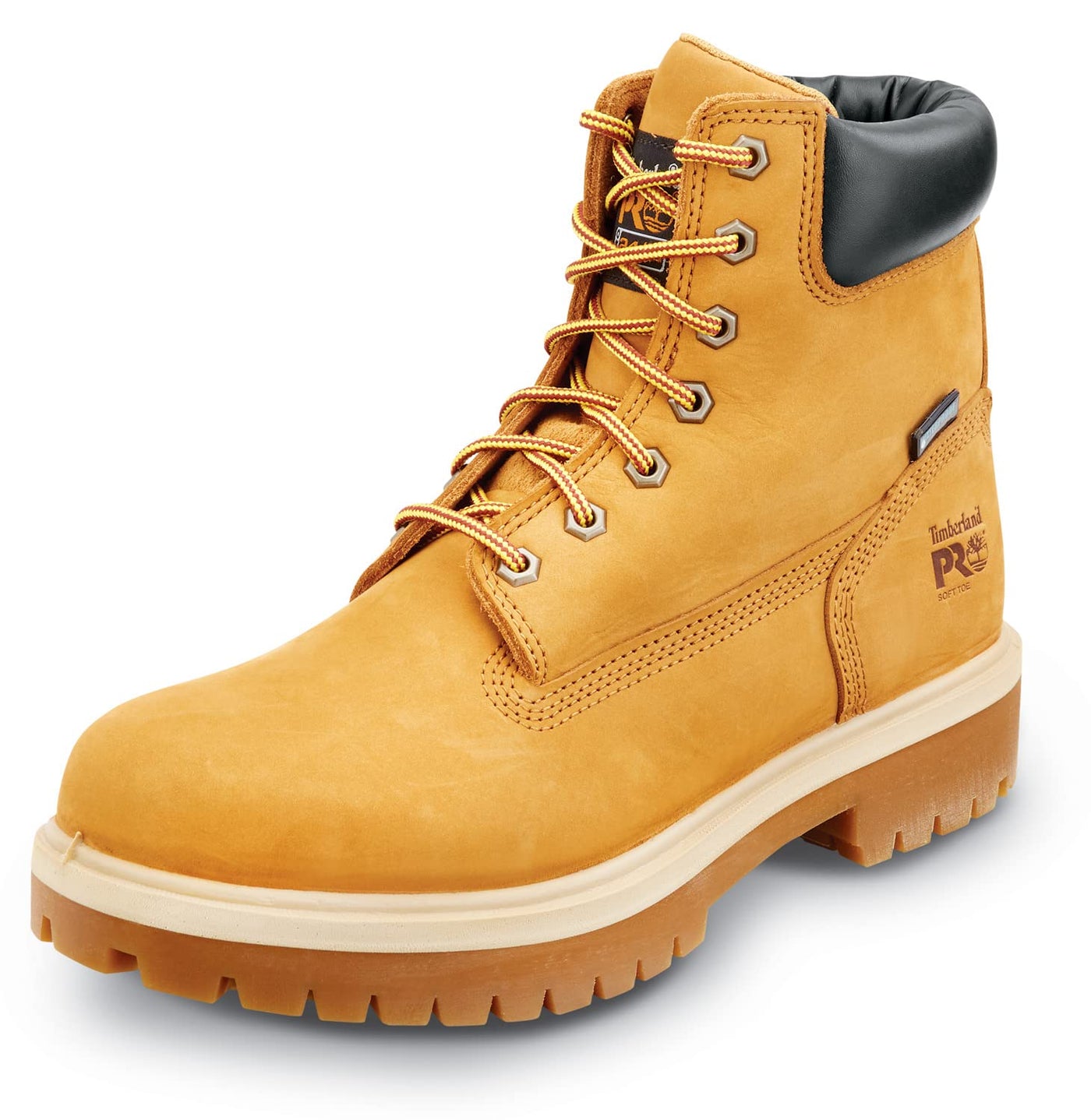 Timberland PRO 6IN Direct Attach Men's, Wheat, Soft Toe, MaxTrax Slip Resistant, WP/Insulated Boot (7.0 M)