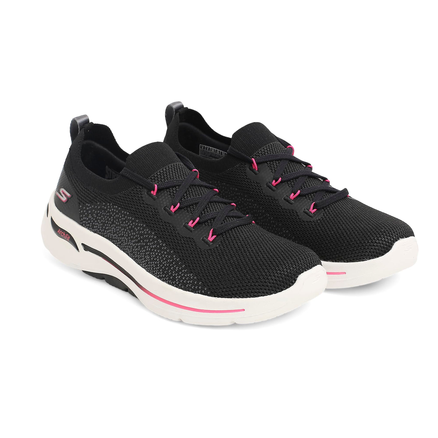 Skechers Women's Go Walk Arch Fit Clancy 8 Black/Hot Pink