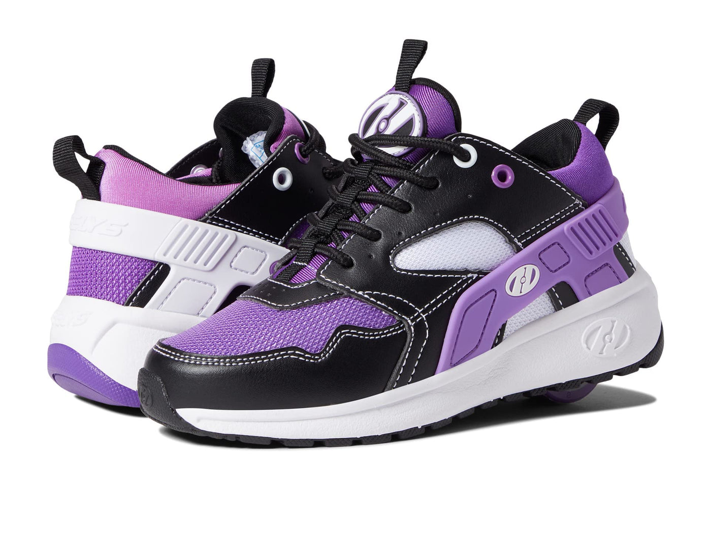 HEELYS Girl's Force (Little Kid/Big Kid/Adult) Black/Purple/White 8 Big Kid (Women's 9) M