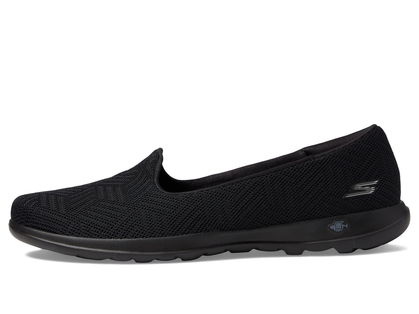 Skechers Women's GO Walk LITE-Sweet GAL Ballet Flat, Black/Black, 12 Wide