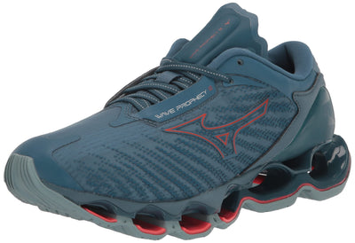 Mizuno Men's Wave Prophecy 12 Running Shoe, Forget Me Not/Soleil, 13