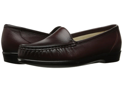 SAS® Simplify Comfort Loafers for Women – Tri-Pad® Comfort System – PU Construction - Supersoft® Antique Wine 9 N - Narrow (AA)