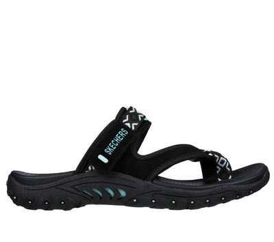 Skechers Women's Reggae-Trailway Flip-Flop Sandals Reggae - Trailway 8.5 Wide Black