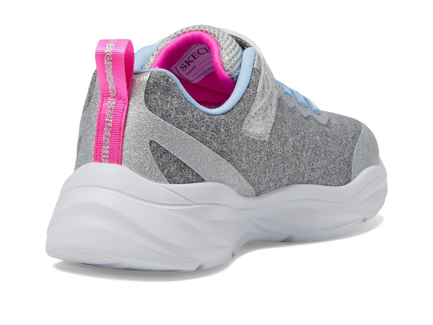 Skechers Power JAMS-Everyday Bestie Sneaker, Light Grey, 13 US Unisex Little Kid