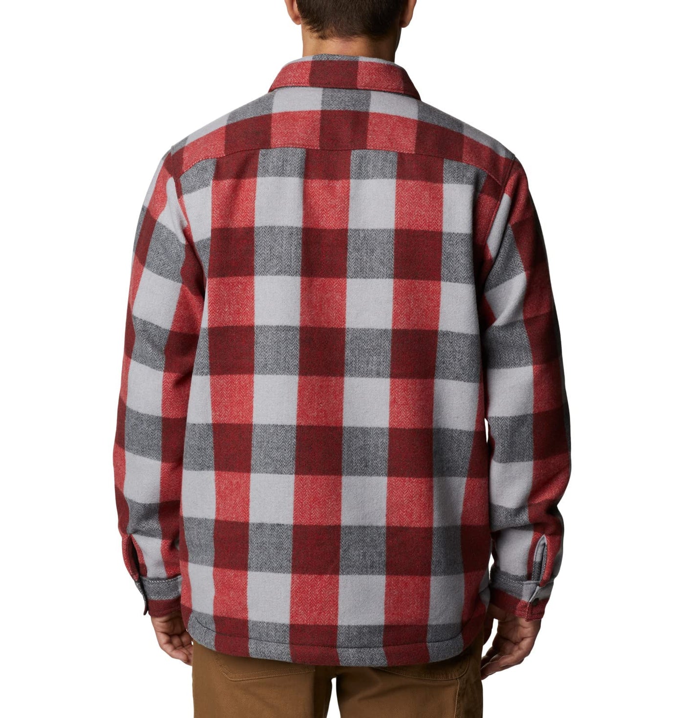 Columbia Men's Windward II Shirt Jacket, Mountain Red Dimensional Buffalo, Large