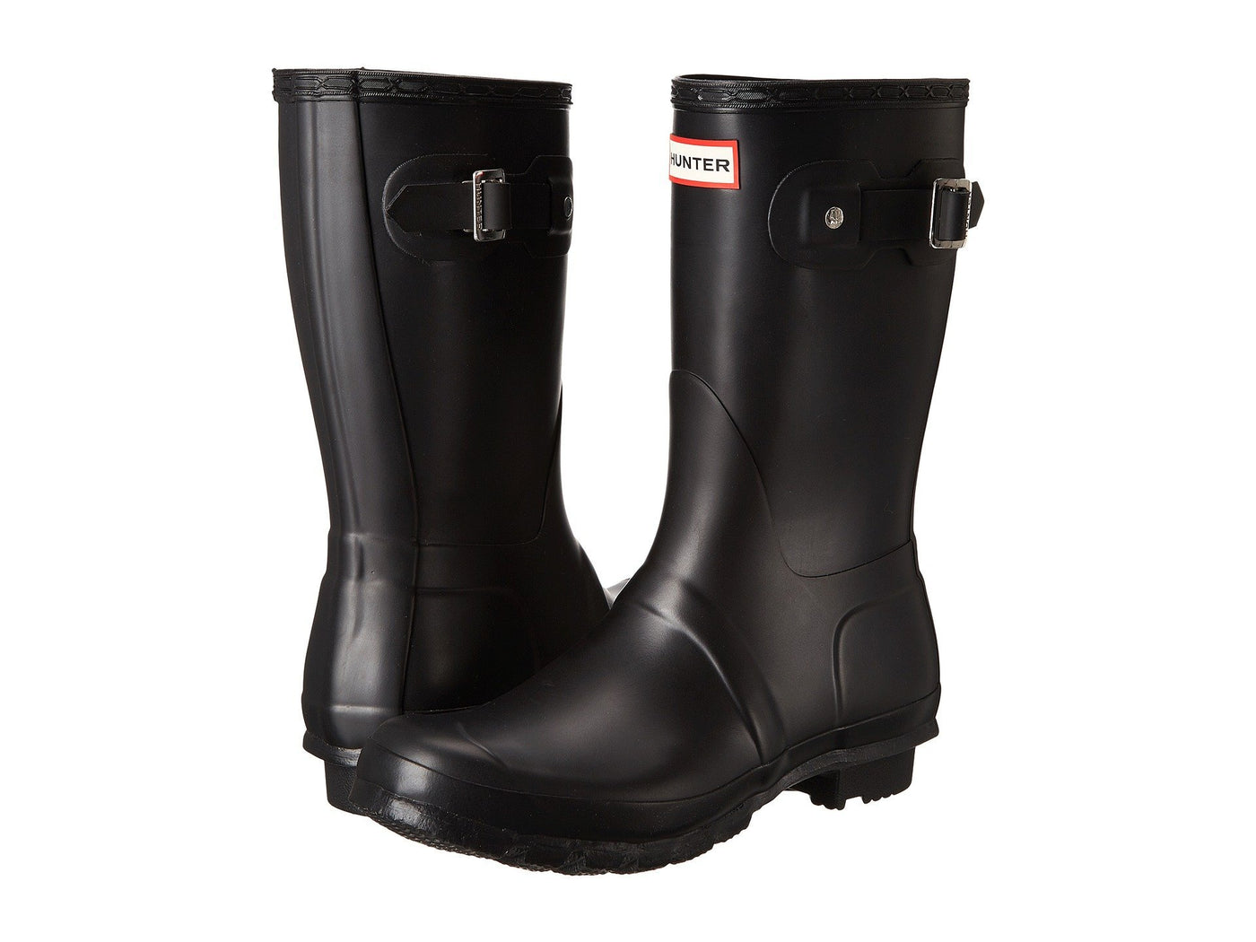 Hunter Women's Original Short Rain Boot,Black (Matte) Size 7