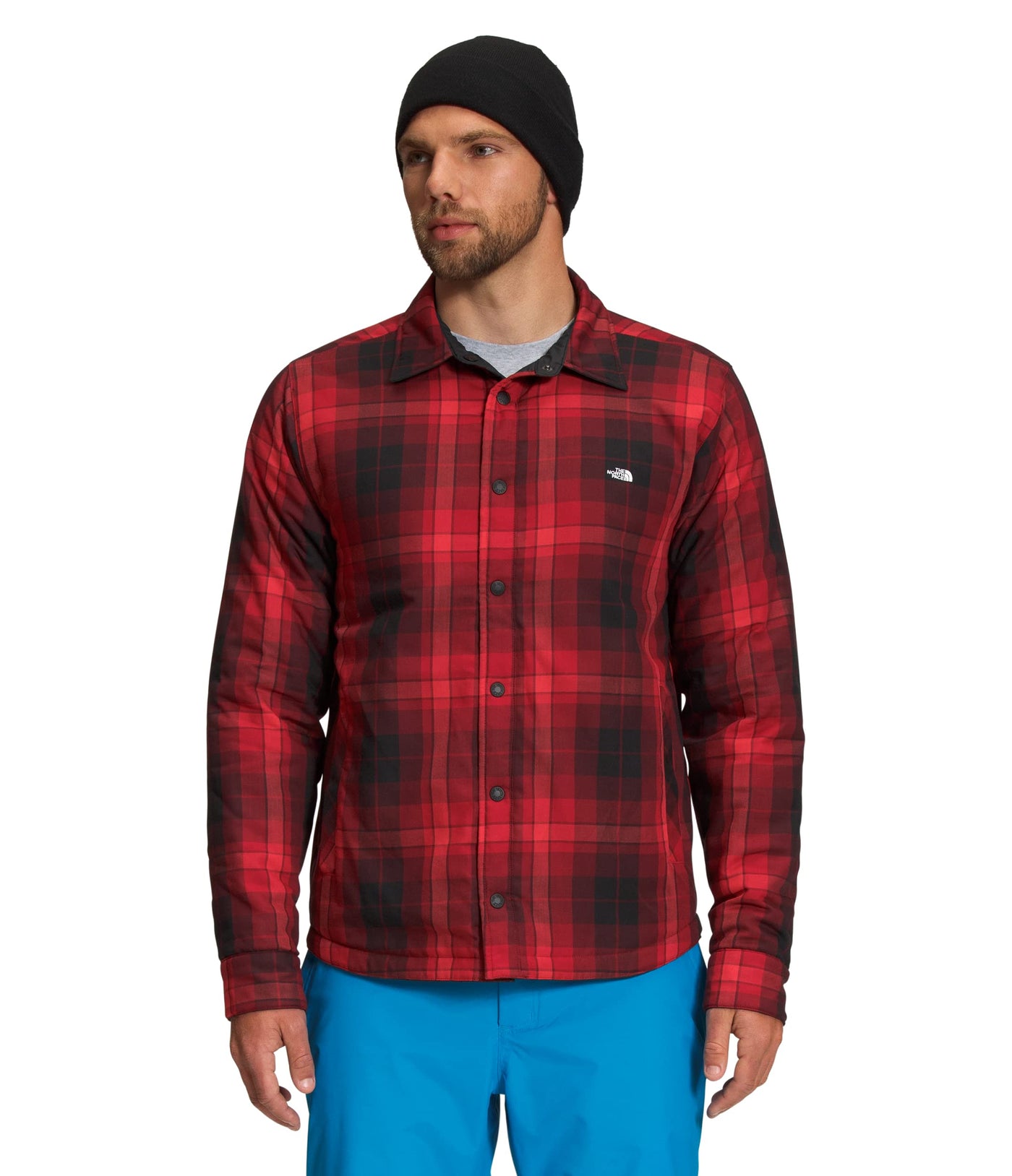 The North Face Men's Fort Point Insulated Flannel, TNF Red Large Icon Plaid 2, Large