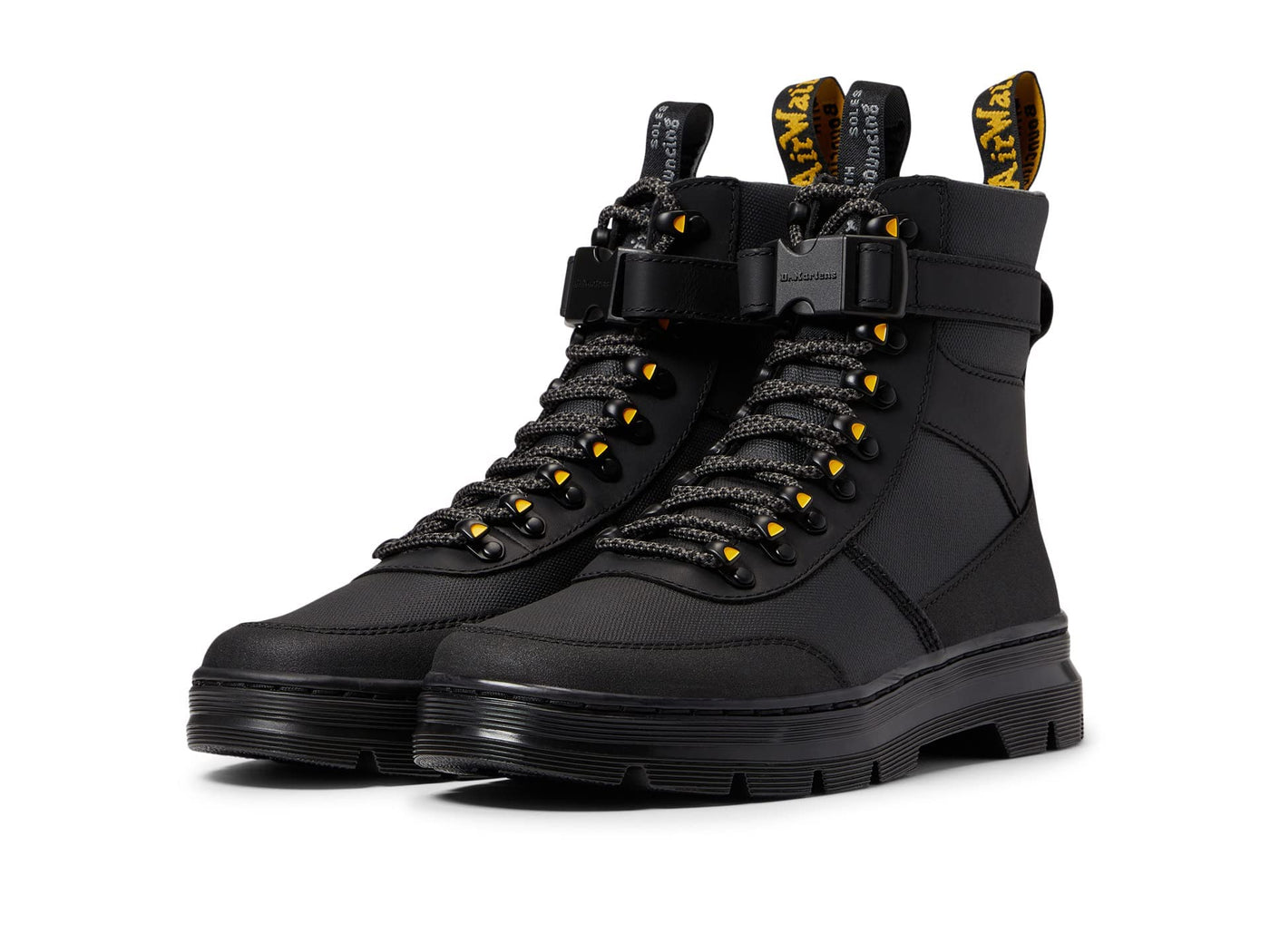 Dr. Martens Combs Tech Black Coated Canvas/Iceberg Waterproof UK 10 (US Men's 11) Medium