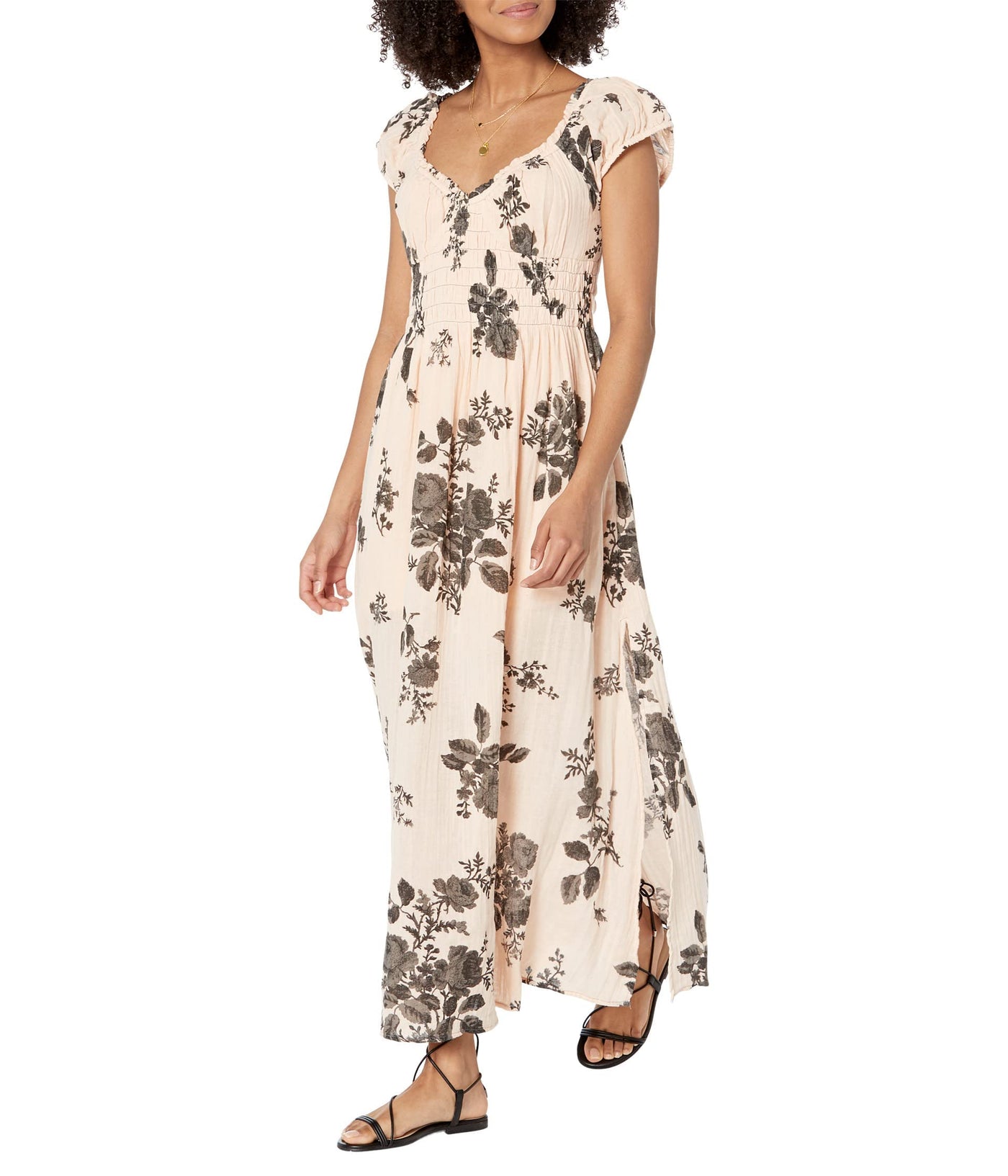 Free People Forget Me Not Midi Peach Combo No Overe MD (Women's 8-10)