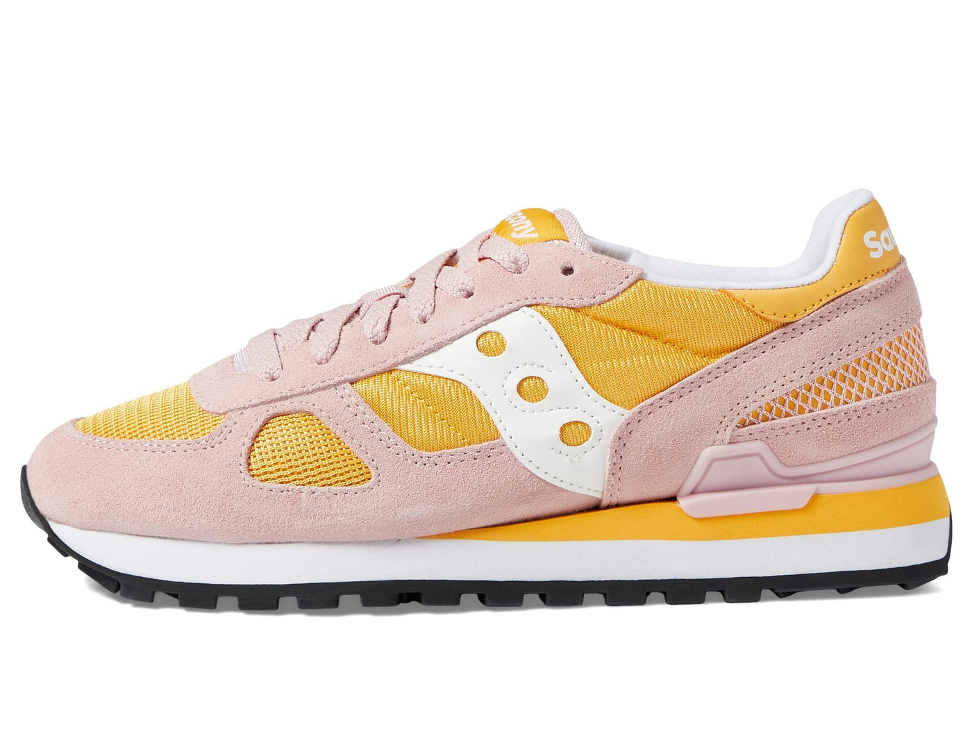 Saucony® Originals Shadow Original Summer Shoes for Women – Rubber Tread Pattern – TPU Heel – Lace-up Closure Pink/Orange 6.5 B - Medium