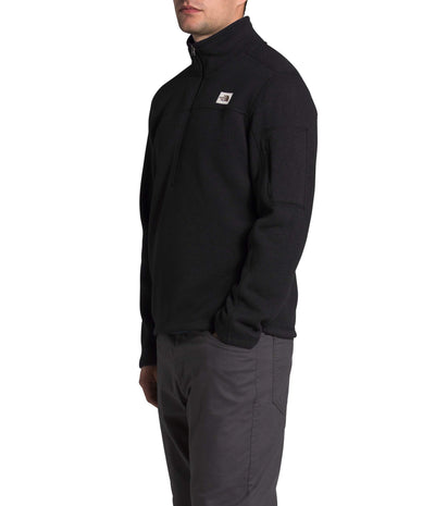 THE NORTH FACE Men's Gordon Lyons ¼ Zip Pullover, TNF Black Heather 1, Medium