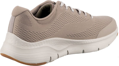 Skechers Men's Low-top Trainers, Beige Taupe Textile Synthetic Trim TPE, 8.5