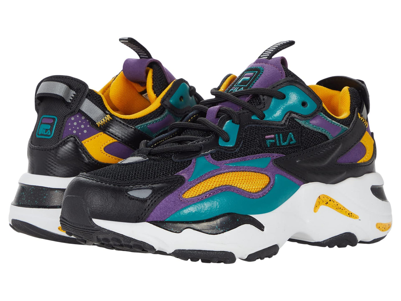 Fila Girl's Ray Tracer Apex (Big Kid) Black/Imperial Purple/White 6 Big Kid M