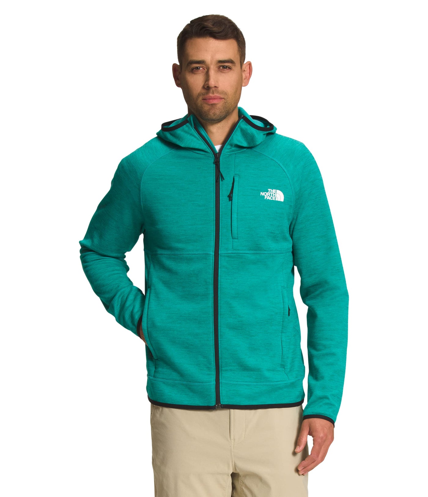 THE NORTH FACE Canyonlands Hooded Fleece Jacket - Men's Porcelain Green Heather, M