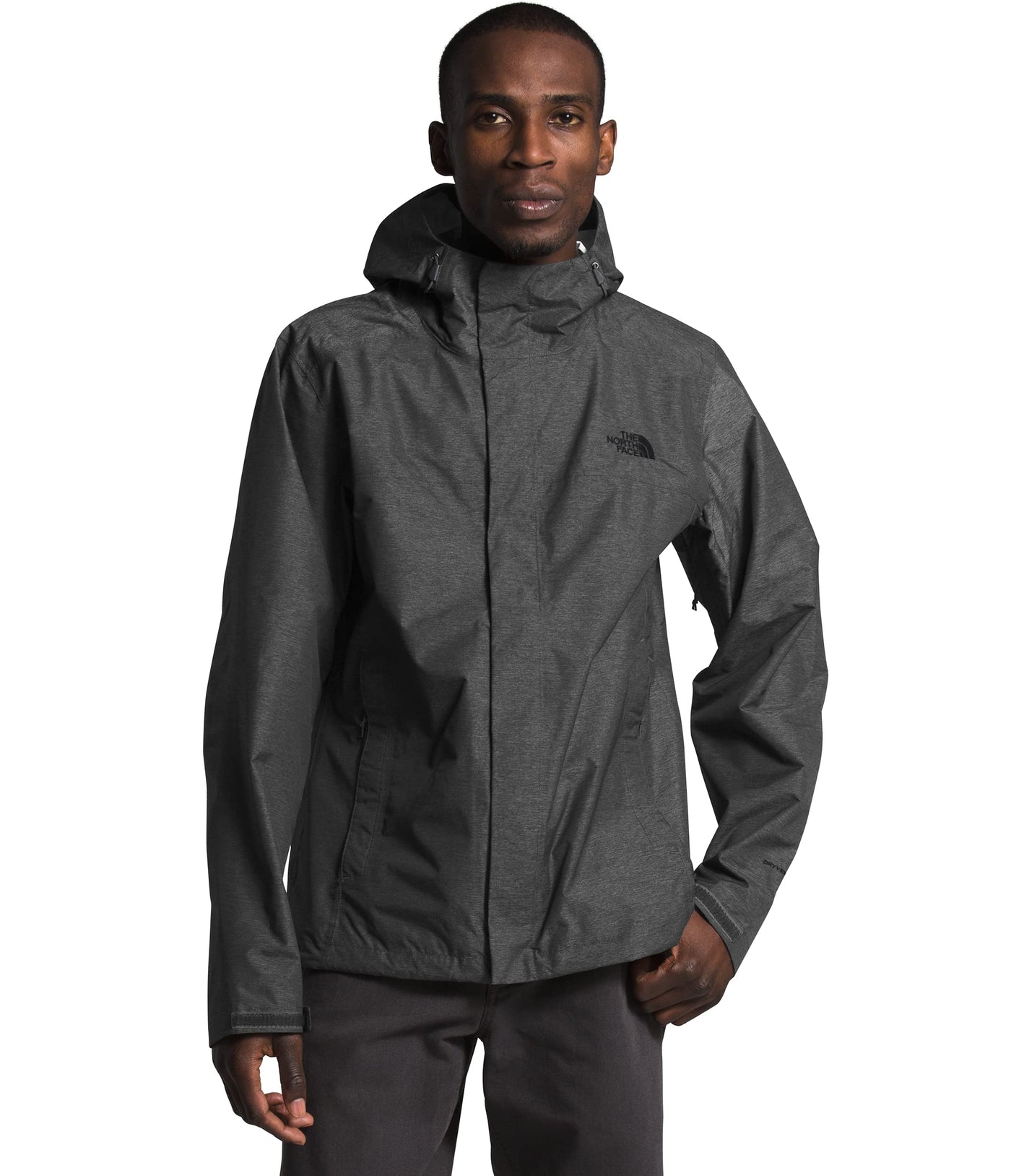 THE NORTH FACE Men’s Venture 2 Waterproof Hooded Rain Jacket (Standard and Big & Tall Size), TNF Dark Grey Heather/TNF Dark Grey Heather/TNF Black, X-Large