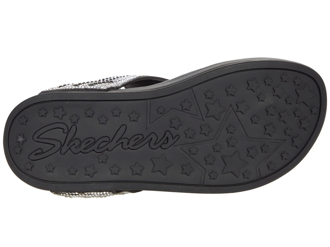 Skechers Women's Arch Fit Retrogrades Flip Flop 7 Black