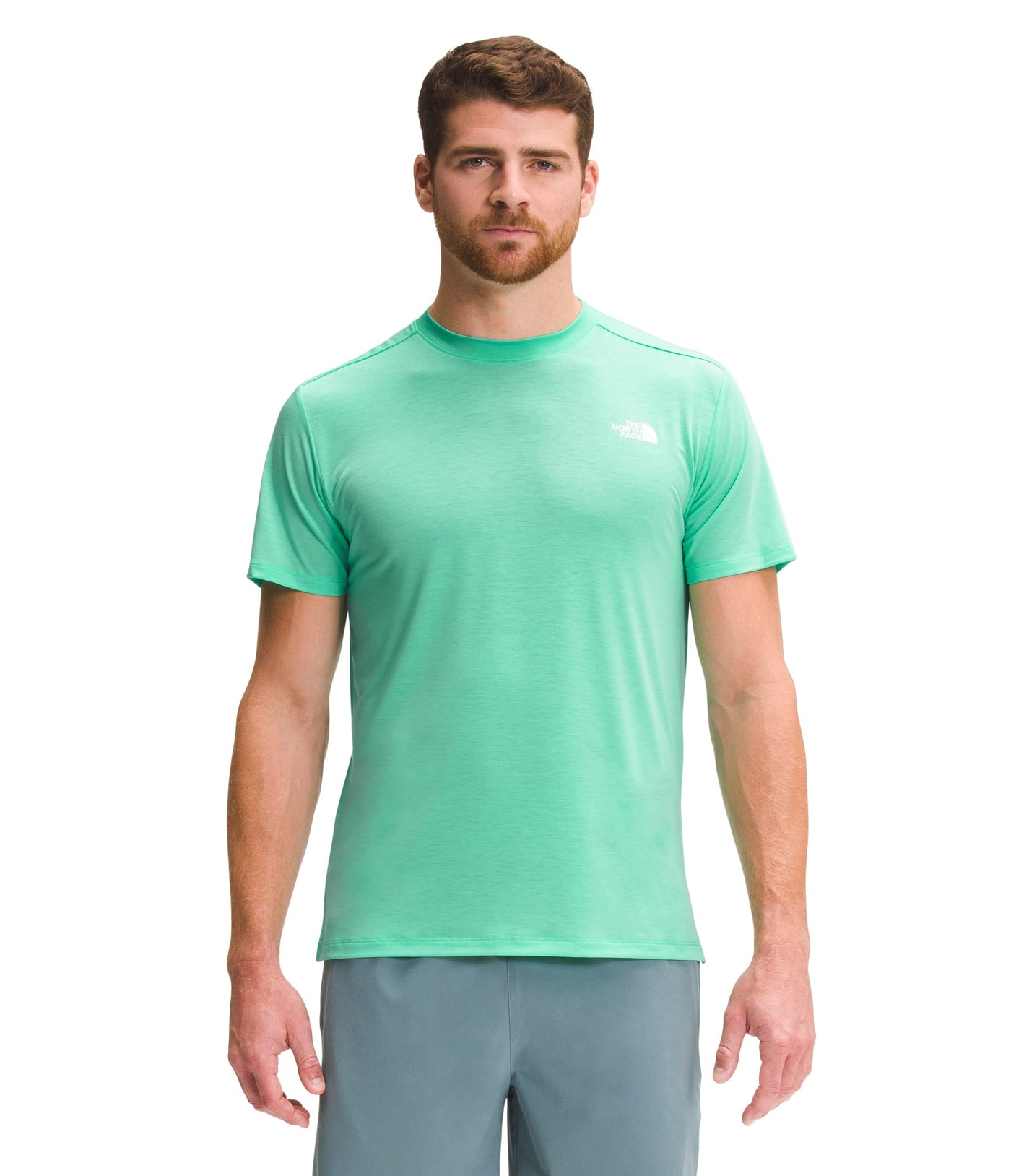 THE NORTH FACE Men's Short Sleeve Wander Tee, Spring Bud, Small