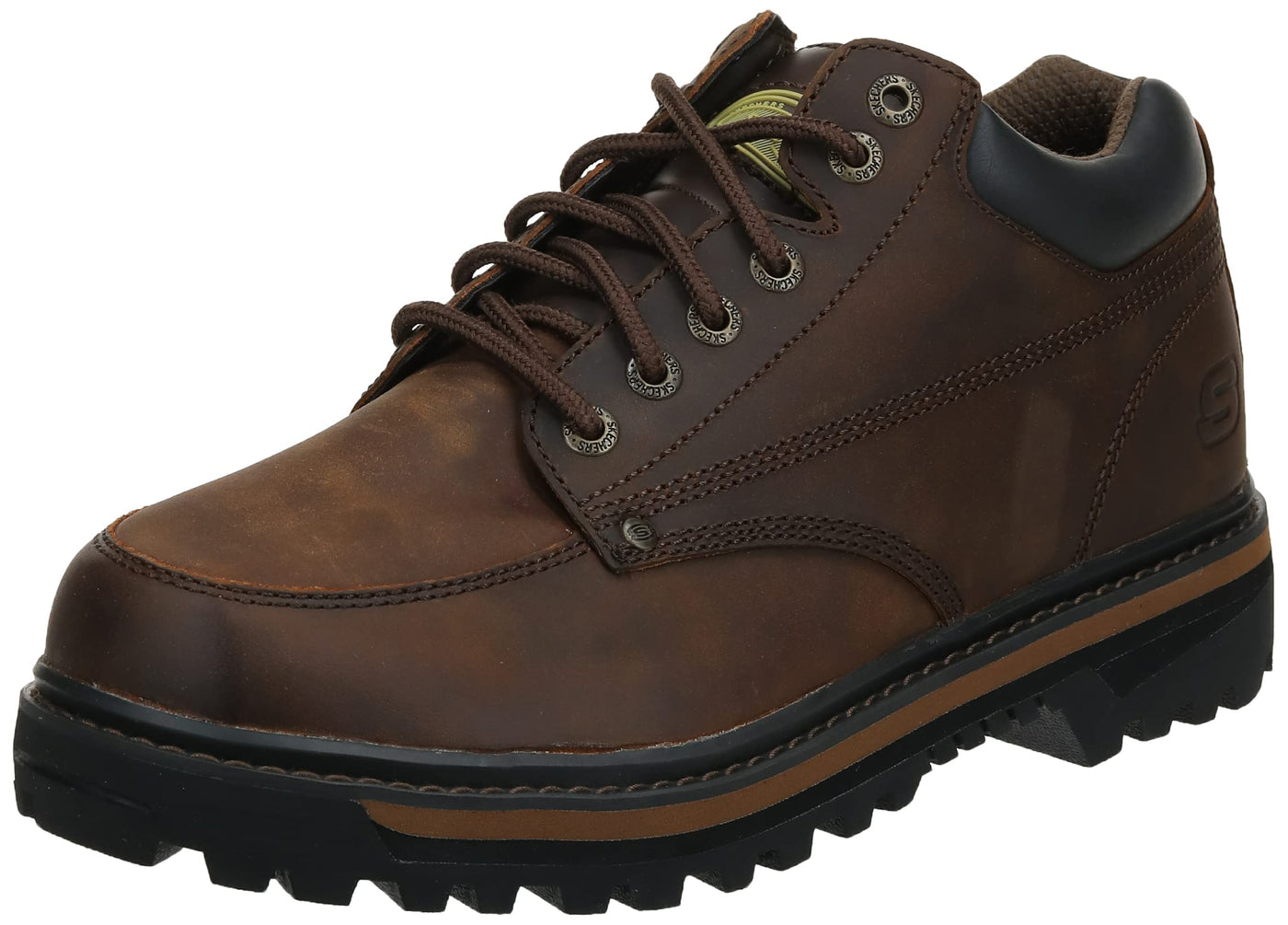 Skechers USA Men's Mariner Utility Boot,Dark Brown,10.5 EE - Wide