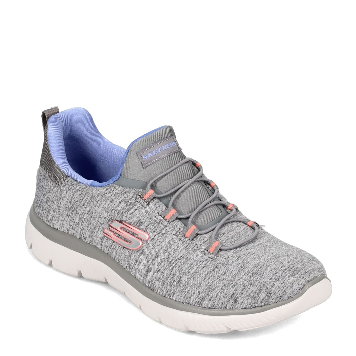 Skechers Women's Summits-Quick Getaway Sneaker, Grey/Blue GYBL, 5.5