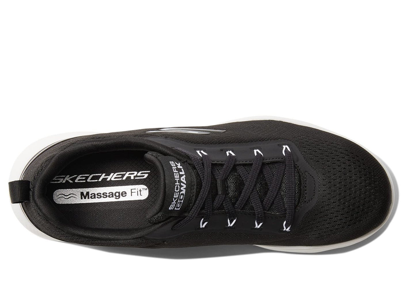 Skechers Men's Go Walk Massage Fit Sneaker 11 Black/White