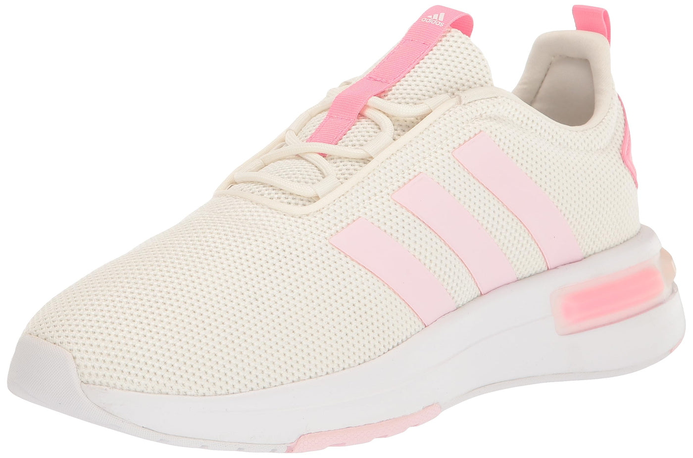 adidas Racer Tr23 Lace-Up Sneaker, Off White/Clear Pink/Pink, 2 US Unisex Little Kid