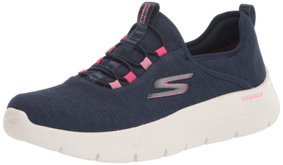 Skechers Women's GO Walk Flex-Lucy Sneaker, Navy, 9.5 Wide