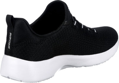 Skechers Dynamight Womens Slip On Sneakers Black/White 7