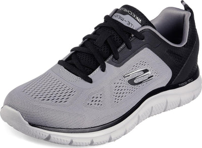 Skechers Men's Track Broader Oxford, GrayBlack, 10 Wide