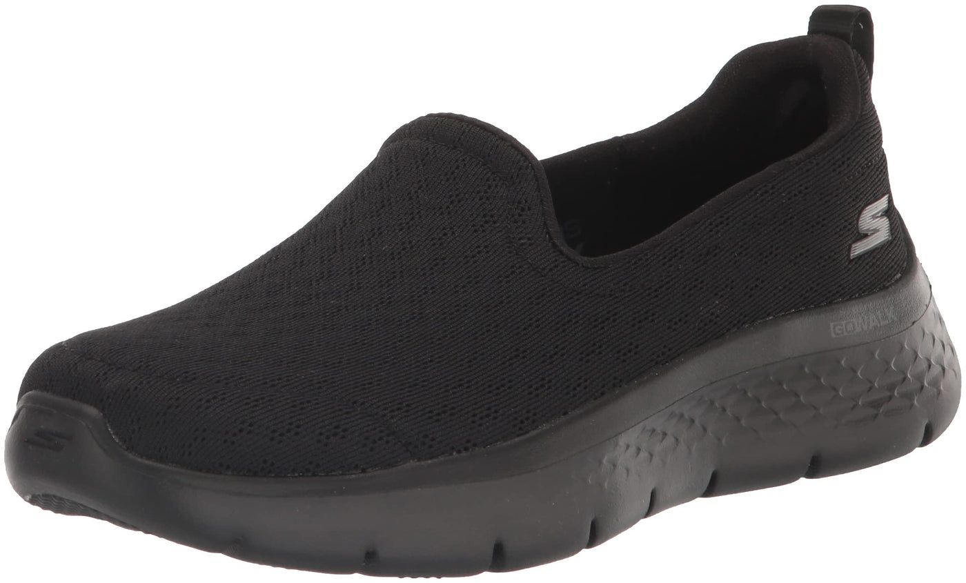 Skechers Women's GO Walk Flex-Ocean Wind Sneaker, Black/Black, 5 Wide