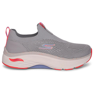 Skechers Max Cushioning Arch Fit Knit Slip-On Gray/Pink 9 B (M)