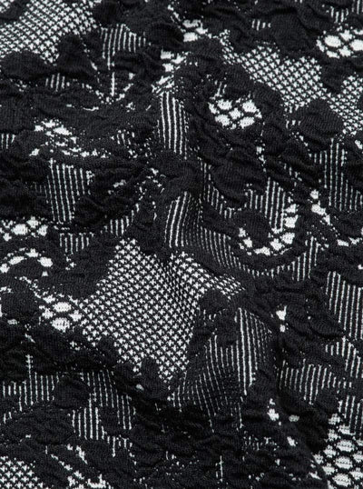 Michael Michael Kors Women's Lace Print Sheath Stretch Dress, Bone/Black (Small)