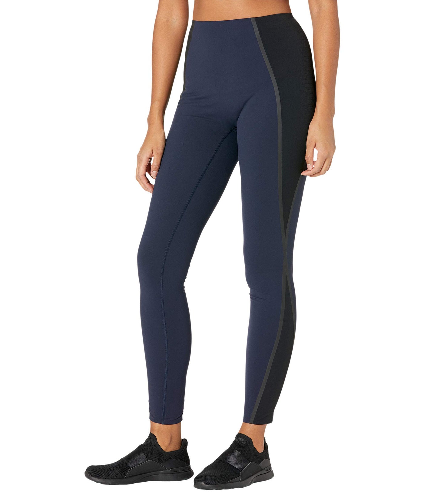 SPANX Hem Slit Leggings Lapis Night LG 28