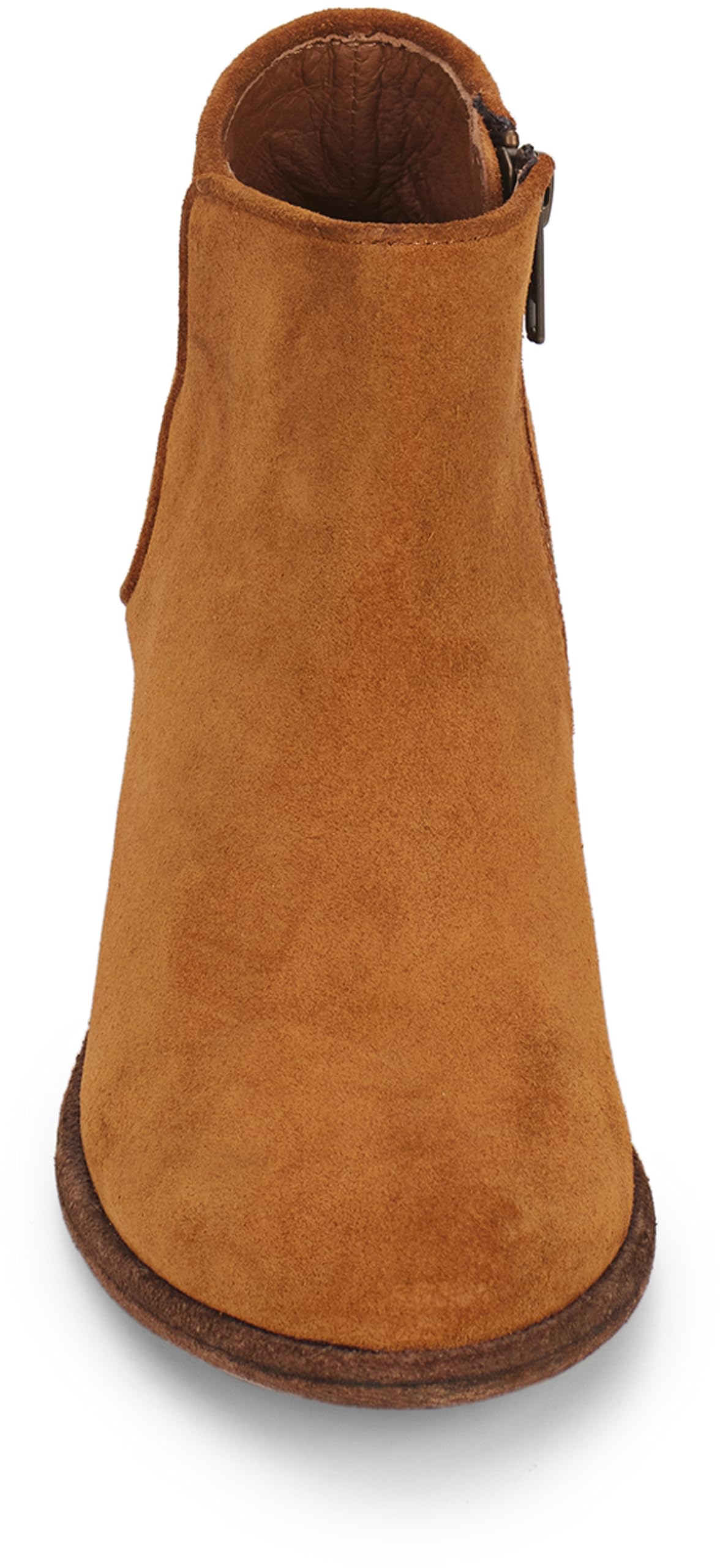 Frye Carson Piping Booties for Women Made from Soft Full-Grain Leather with Signature Western-Inspired Piping Detail and Supple Leather Lining – 4” Shaft Height, Bronze - Suede - 8.5M