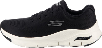 Skechers Women's Arch FIT-Sunny Outlook Sneaker, Black/White, 5.5 M US