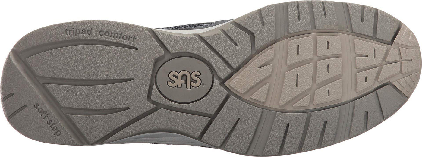 SAS Journey Mesh - Shoes for Men - Suede and Mesh Uppers - Cushioned Tongue - Textile Linings - Lightweight Blue 6 M - Medium (D)