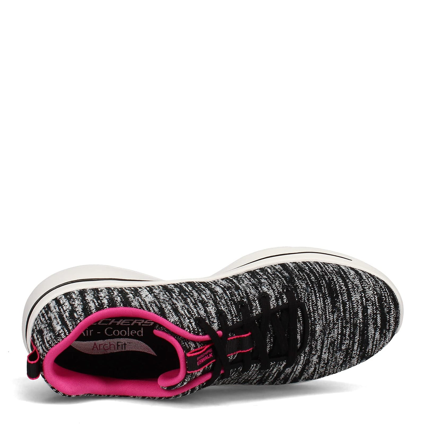 Skechers Women's GO Walk Arch FIT-Glee Sneaker, Black/Hot Pink, 6.5